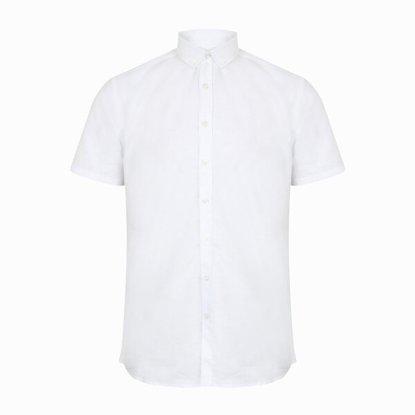 Henbury Modern Short Sleeve Slim Fit Oxford Shirt Thumbnail